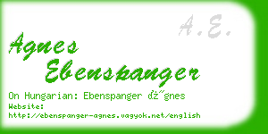 agnes ebenspanger business card